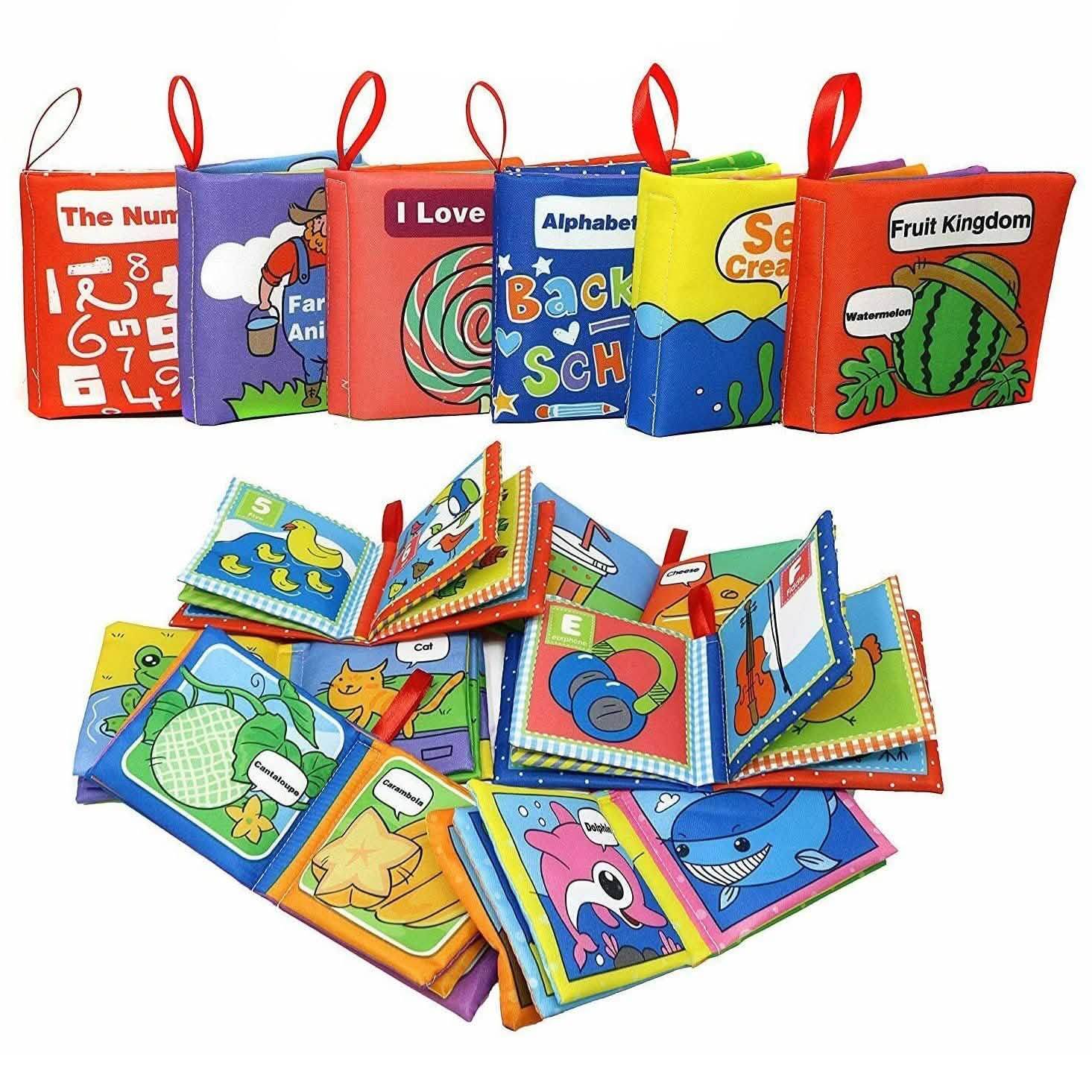 Lot de 6 : Livres en tissu doux Smart Novelty