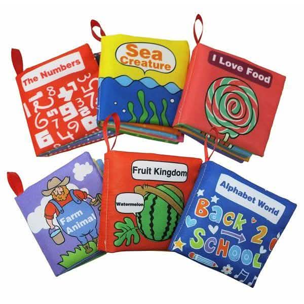 Lot de 6 : Livres en tissu doux Smart Novelty