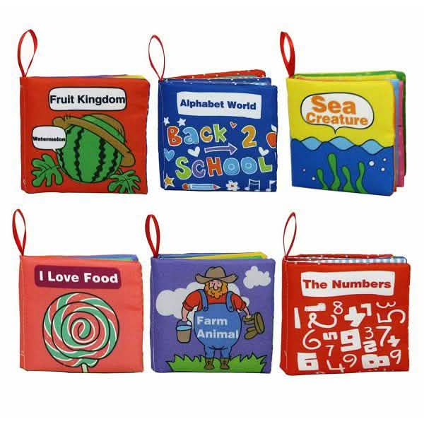 Lot de 6 : Livres en tissu doux Smart Novelty