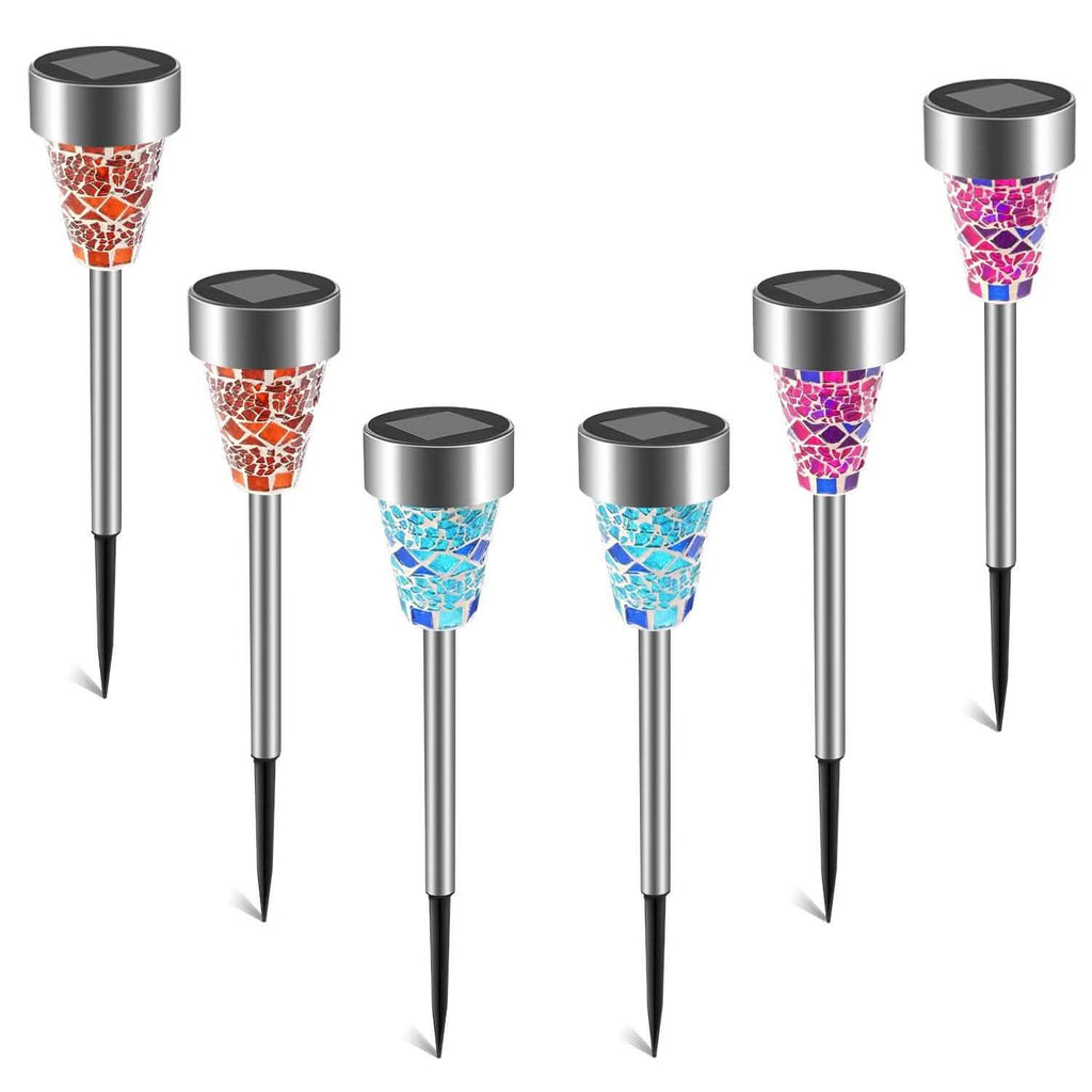 Lot de 6: Lampes Solaires de Jardin Résistantes à l'Eau IP44