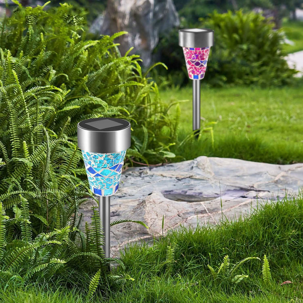 Lot de 6: Lampes Solaires de Jardin Résistantes à l'Eau IP44