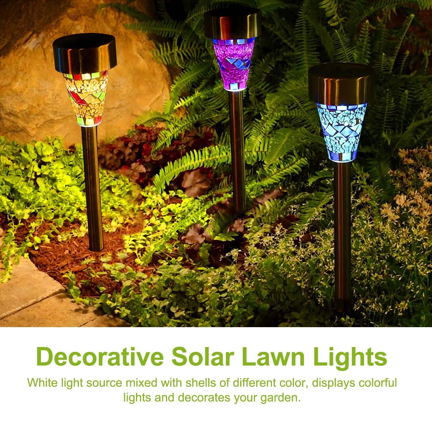Lot de 6: Lampes Solaires de Jardin Résistantes à l'Eau IP44