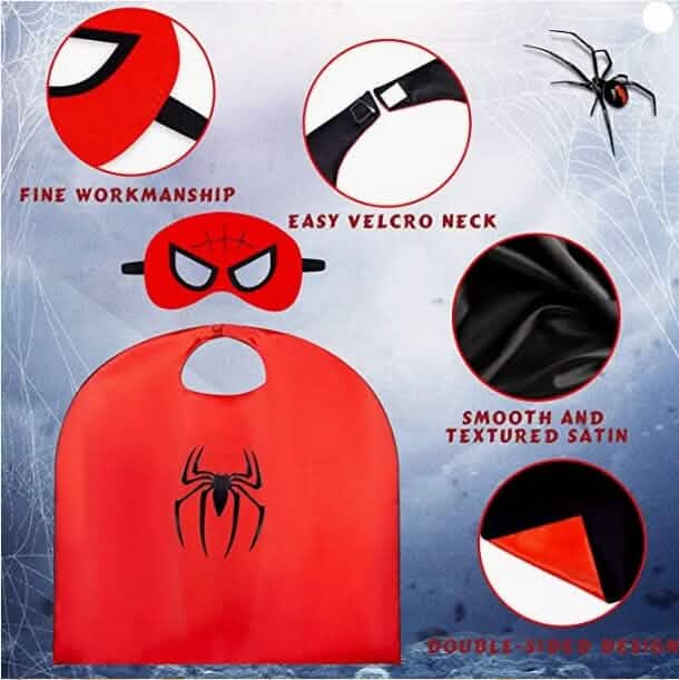 Lot de 6 : Capes et masques de super-héros réversibles
