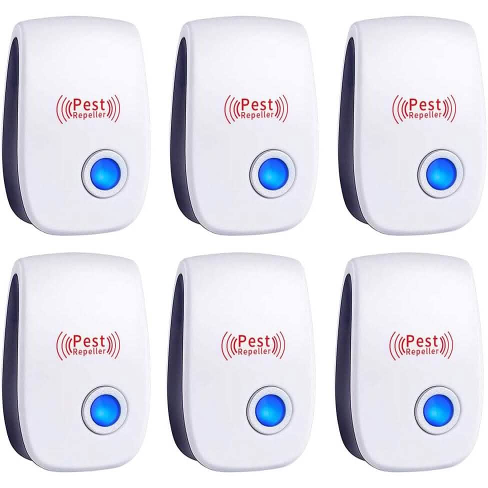 Lot de 6 : Répulsif antiparasitaire ultrasonique, électronique, à brancher