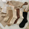 Lot de 6 paires de chaussettes épaisses et chaudes de couleur crème