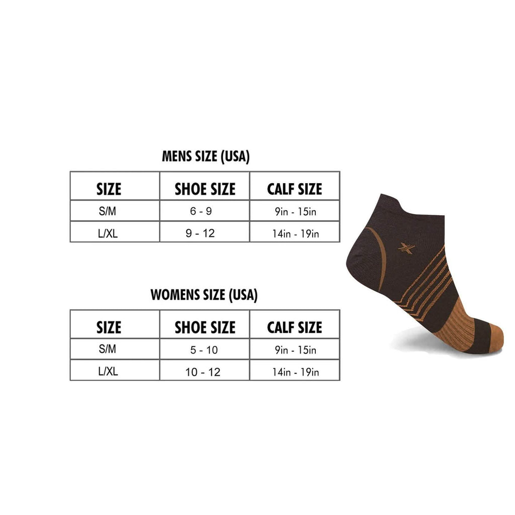 Lot de 6 paires : Chaussettes de compression à cheville ultra rayée en V