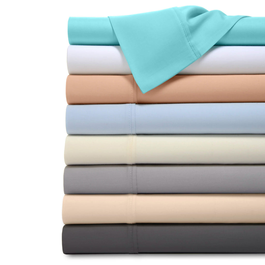 6 pièces : Draps en coton de 1 200 fils au pouce carré