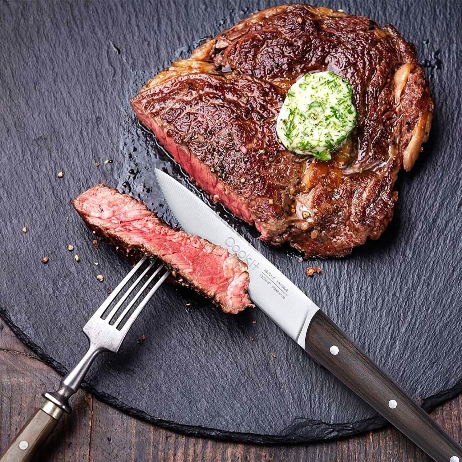 6 pièces : Ensemble de couteaux à steak Cookit