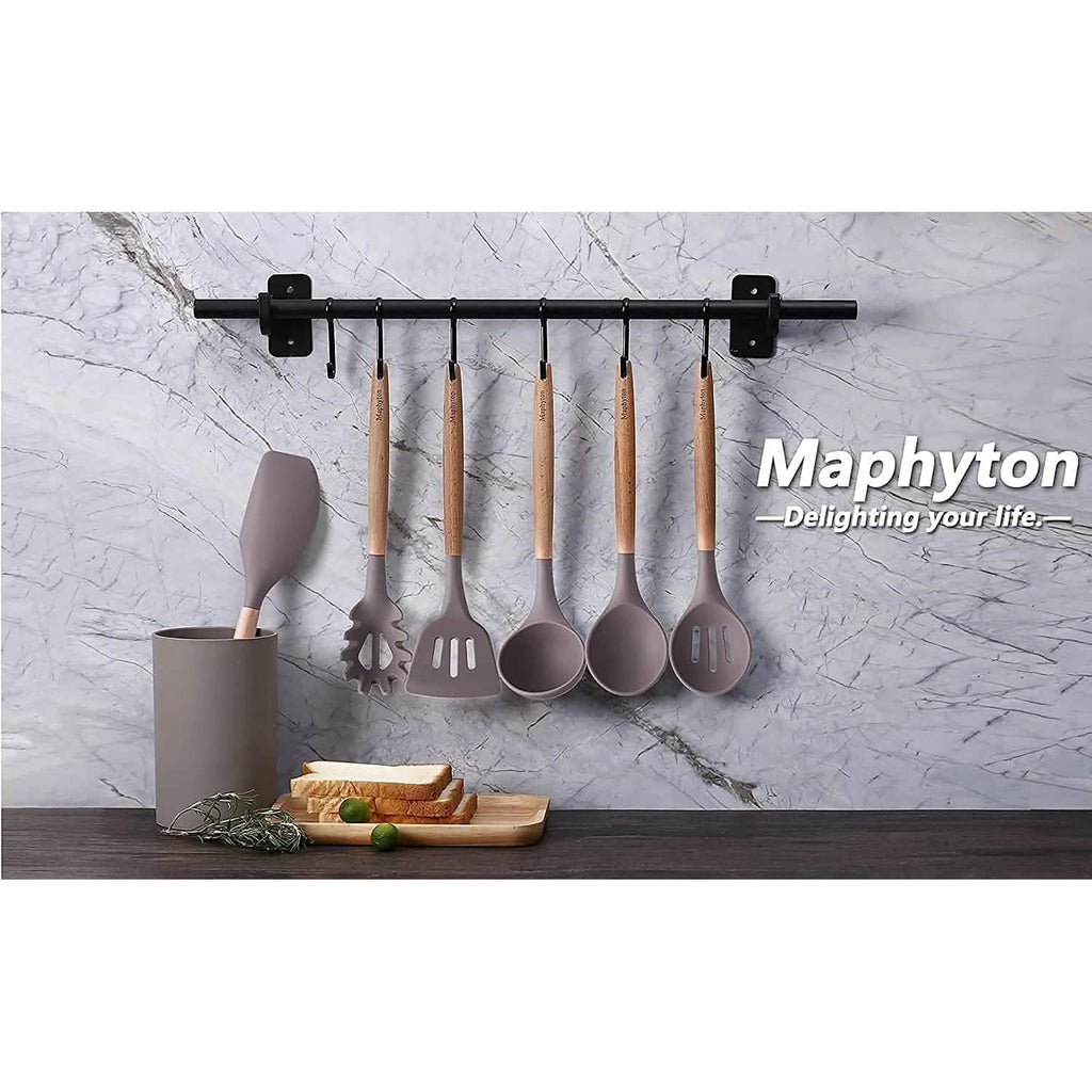 Ensemble de 6 ustensiles de cuisine antiadhésifs en silicone Maphyton