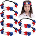 Lot de 6 : Bandeaux à fleurs patriotiques