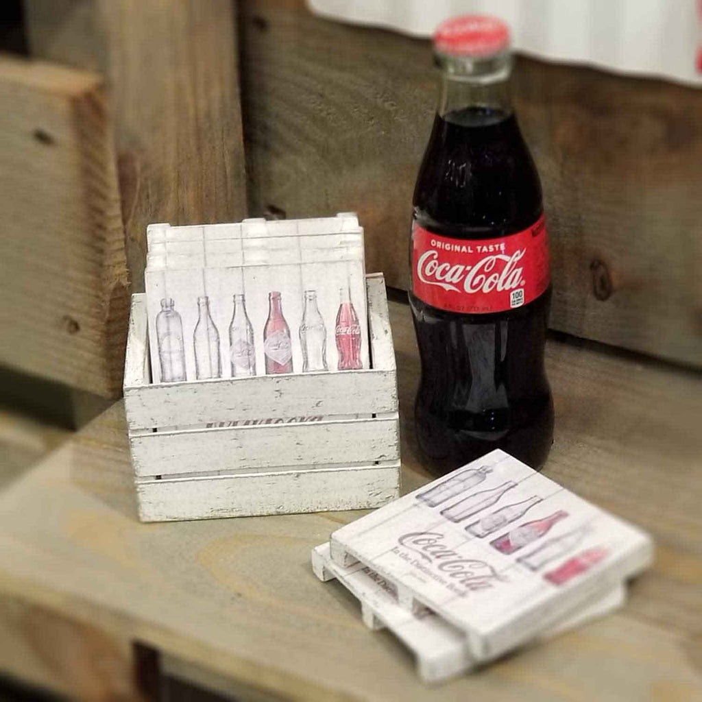 Ensemble de 6 pièces : Bouteille Coca-Cola Contour Evolution de Sunbelt Gifts
