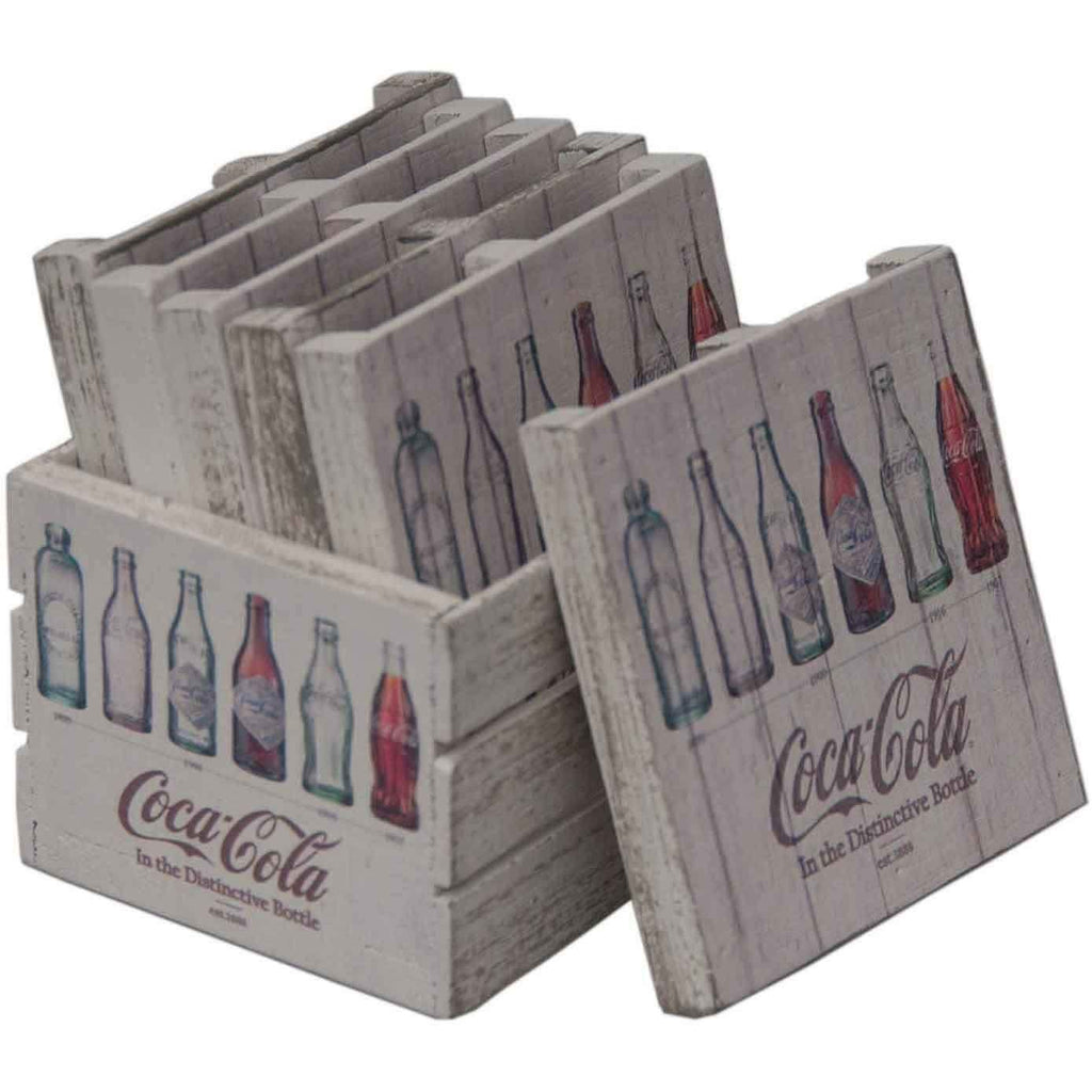Ensemble de 6 pièces : Bouteille Coca-Cola Contour Evolution de Sunbelt Gifts