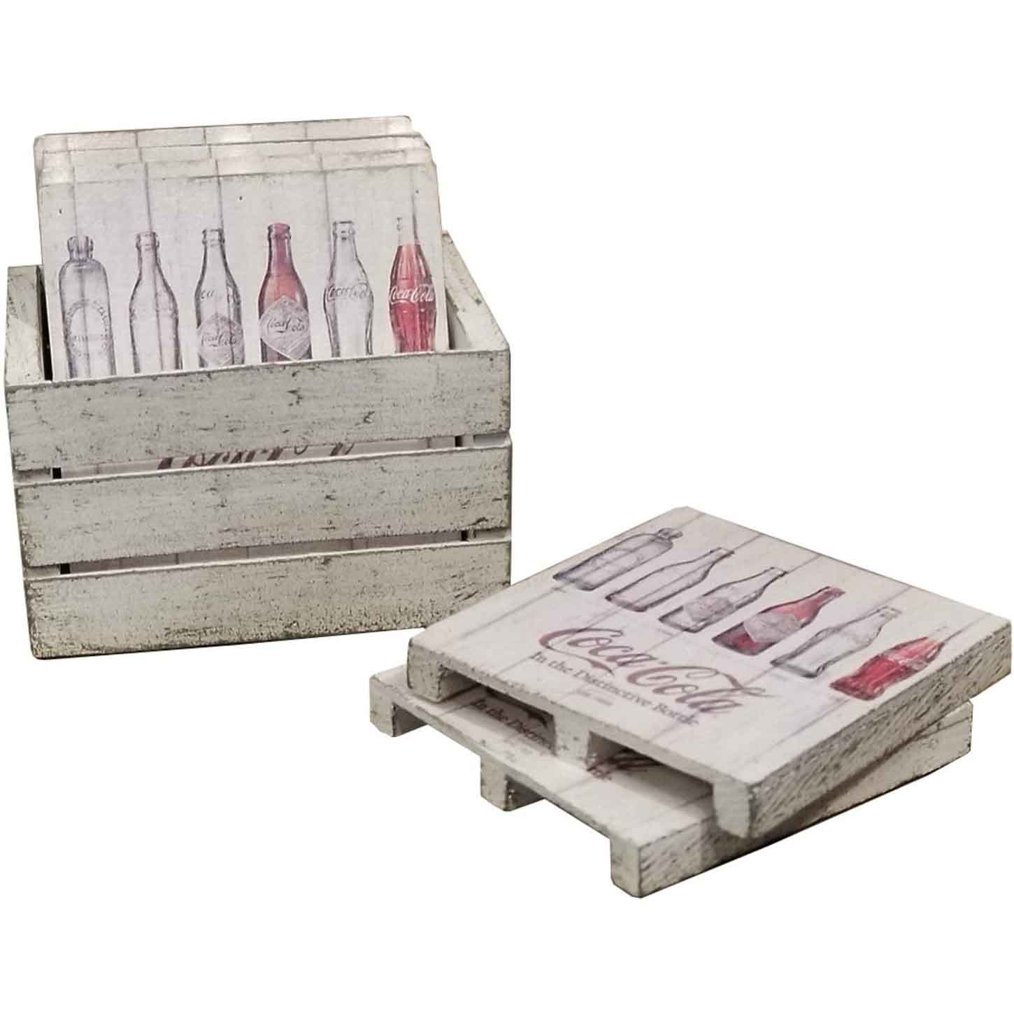 Ensemble de 6 pièces : Bouteille Coca-Cola Contour Evolution de Sunbelt Gifts