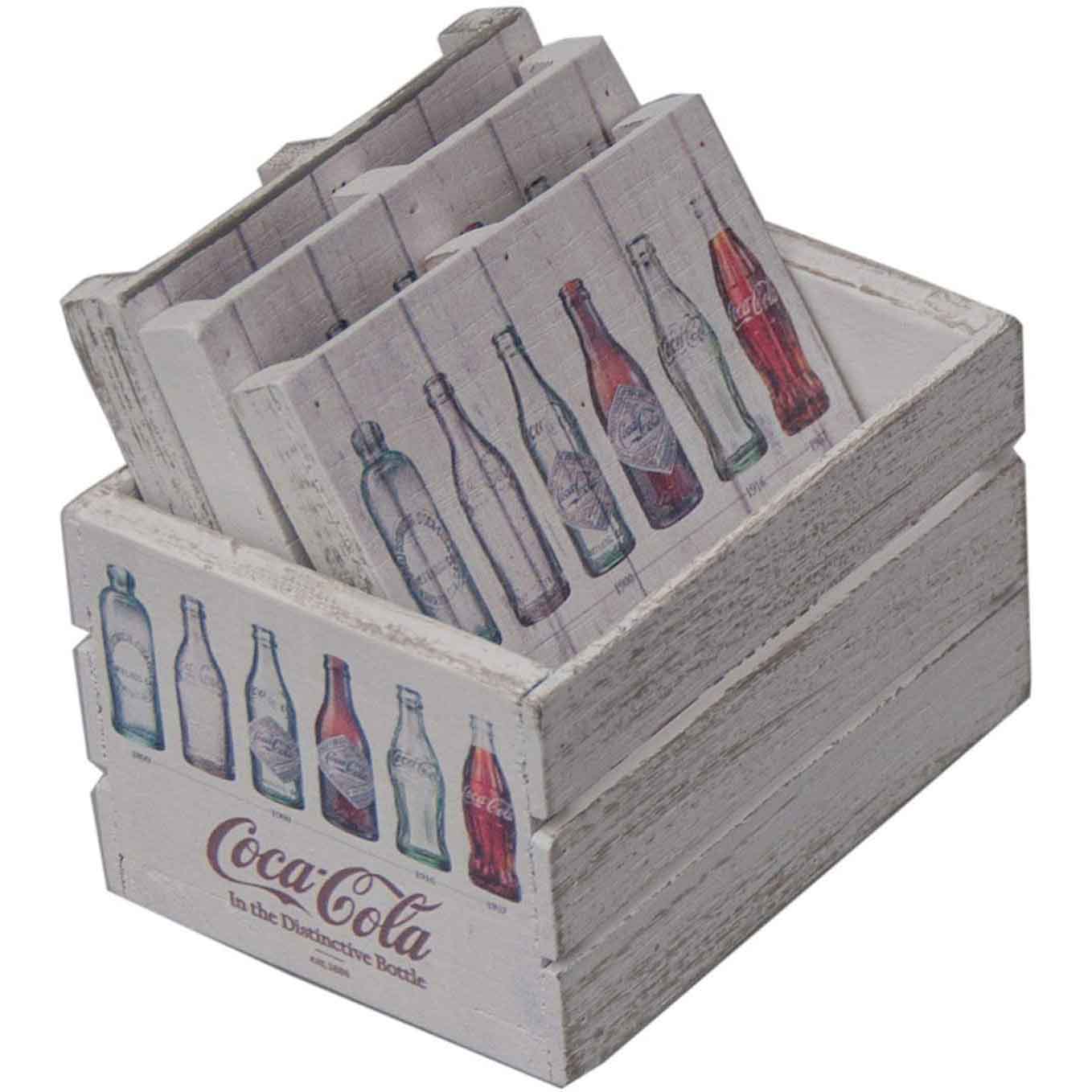 Ensemble de 6 pièces : Bouteille Coca-Cola Contour Evolution de Sunbelt Gifts