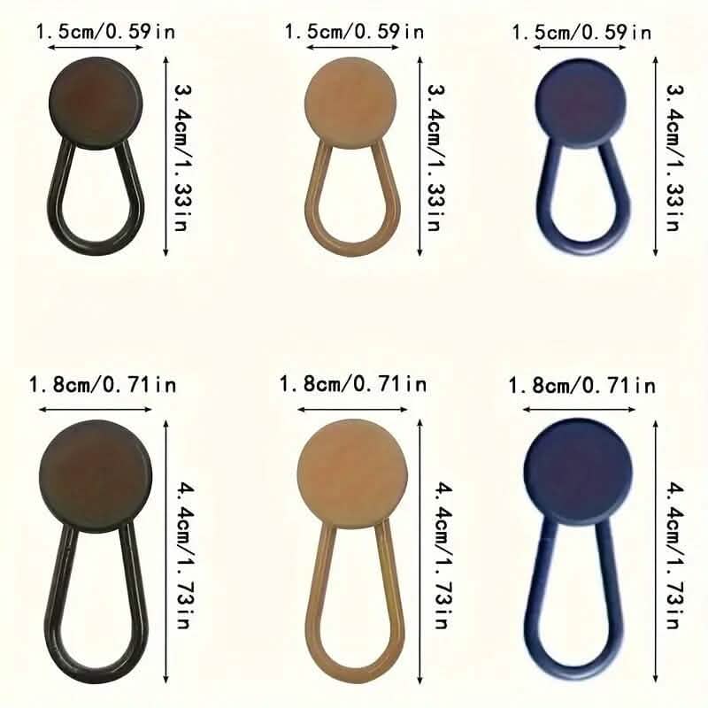 Lot de 6 : Extensions de tour de taille durables pour jeans