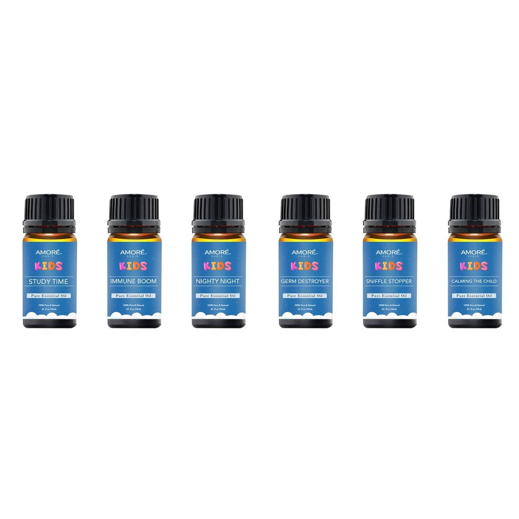Lot de 6 : Kit de démarrage d'huiles essentielles sans danger pour les enfants, aromathérapie naturelle