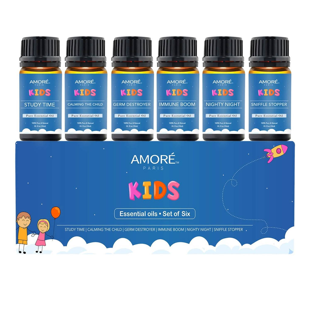 Lot de 6 : Kit de démarrage d'huiles essentielles sans danger pour les enfants, aromathérapie naturelle