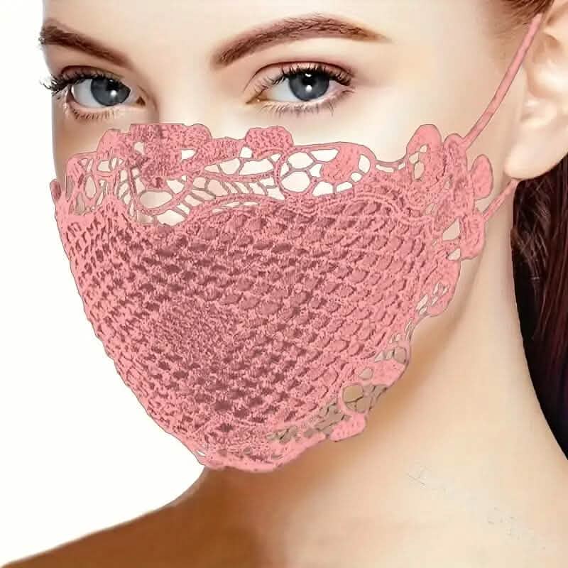 Lot de 6 : Masque en dentelle imprimé multicolore pour femme