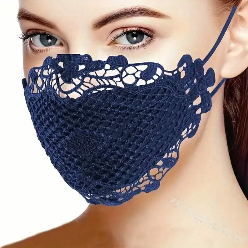 Lot de 6 : Masque en dentelle imprimé multicolore pour femme
