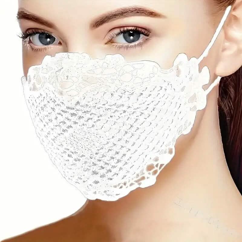 Lot de 6 : Masque en dentelle imprimé multicolore pour femme