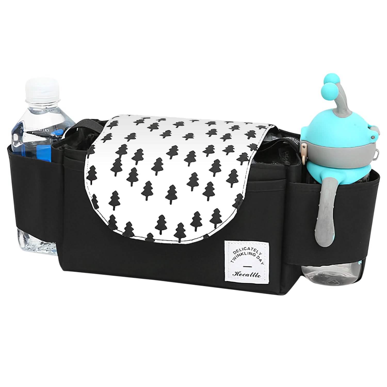 Sac de poussette pour bébé à 6 poches avec porte-gobelet