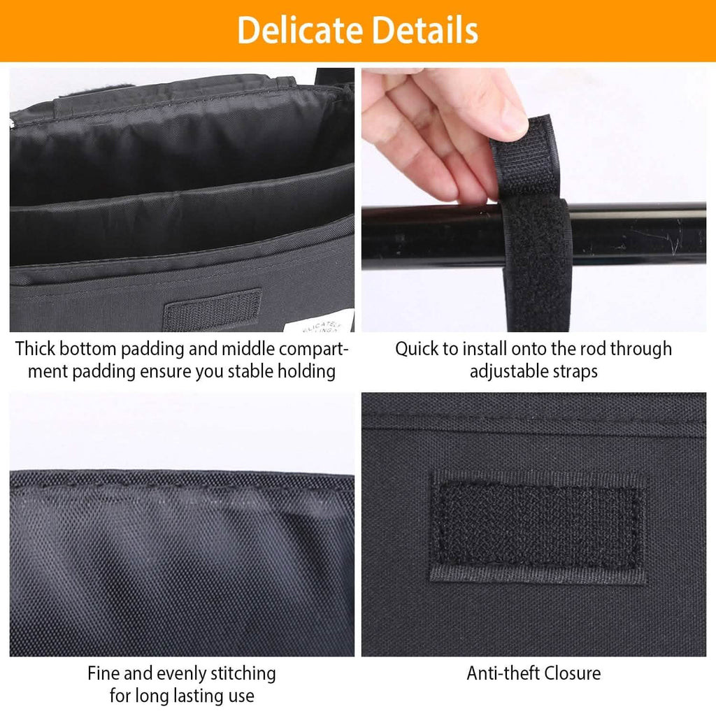 Sac de poussette pour bébé à 6 poches avec porte-gobelet