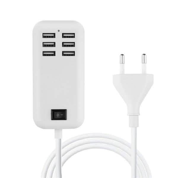 Adaptateur secteur mural 6 ports USB pour appareils alimentés par USB