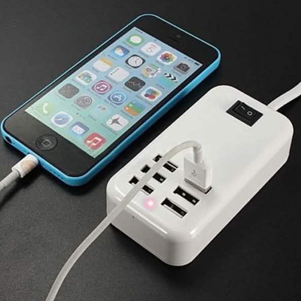 Adaptateur secteur mural 6 ports USB pour appareils alimentés par USB