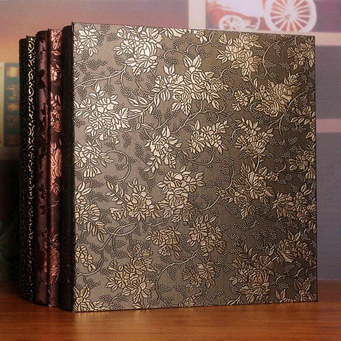 600 Pochettes 6 Pouces Type Intercalaire Grand Album Photo Haute Capacité en Cuir PU Albums Photo Faits Main DIY Commémoratifs Famille Fleur Mémo Scrapbook Papier Bébé Famille Albums Scrapbook