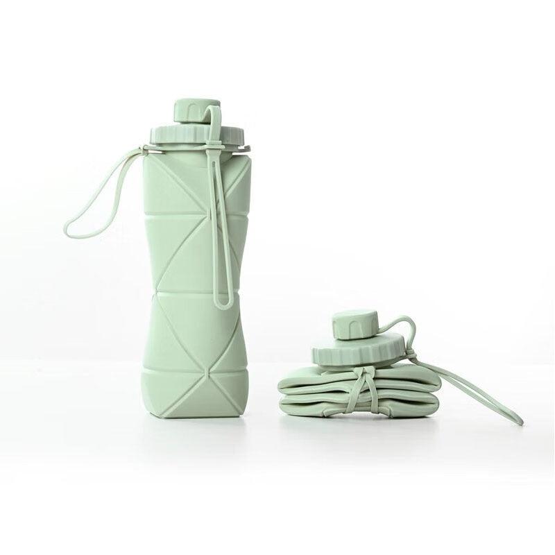 600 ml gourde pliable en silicone grande capacité, gourde de sport légère, tasse d'eau portable pour voyage en extérieur, bouteille d'eau pliable en silicone, gourdes pliables en silicone pour le voyage, conception facile à transporter