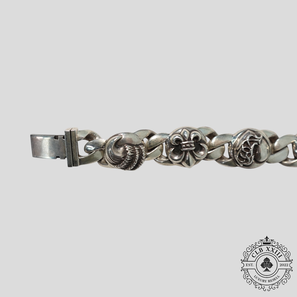 Bracelet Multi-Maillons Chrome Hearts en Argent