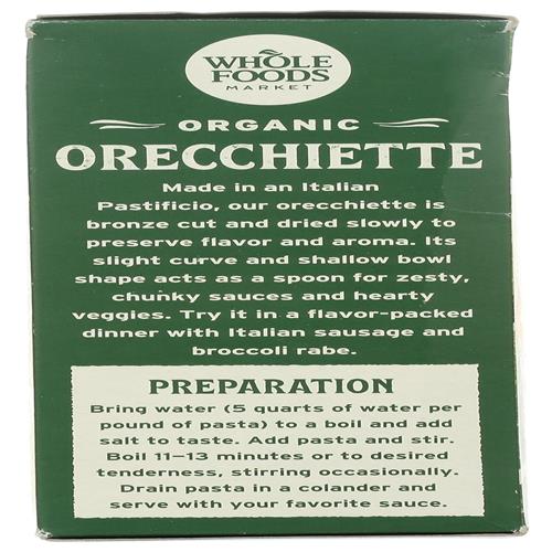 Whole Foods Market, Orecchiette Rigate Bio, 453 g
