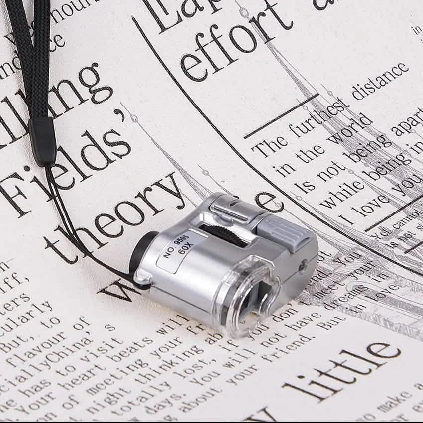 Loupe de poche 60X, microscope portable miniature