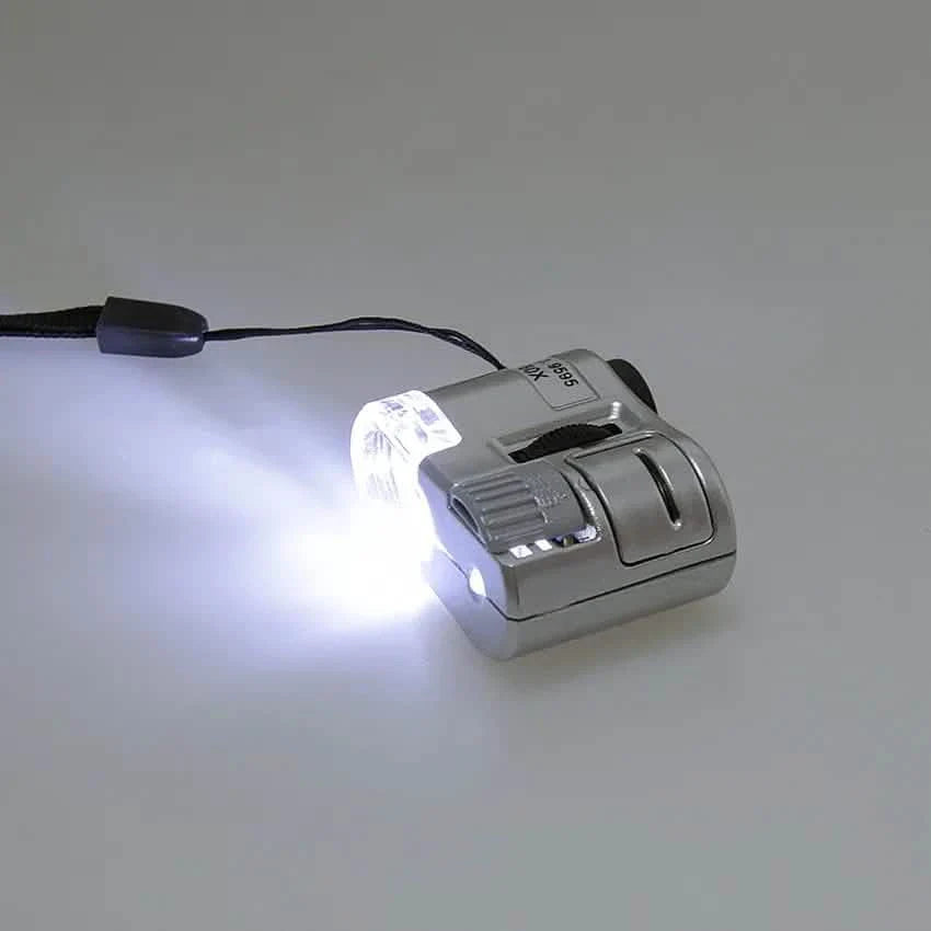 Loupe de poche 60X, microscope portable miniature