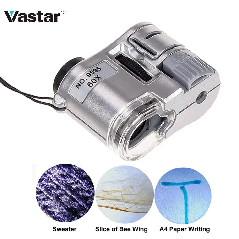 Loupe de poche 60X, microscope portable miniature
