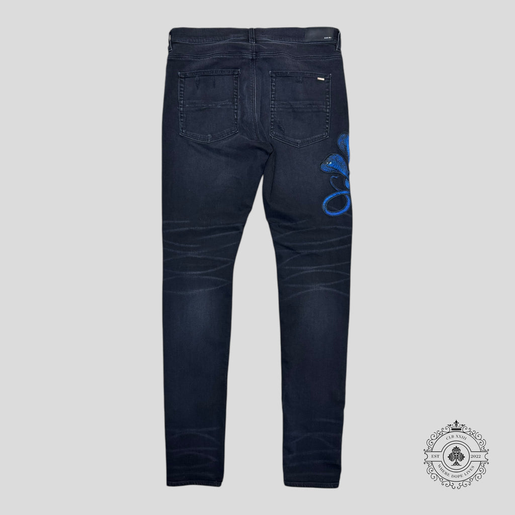 Jean skinny Amiri Blue Poison Archival noir