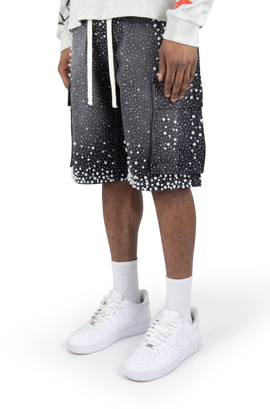 Short en jean Rebel Denim Frosty Denim – Noir sable