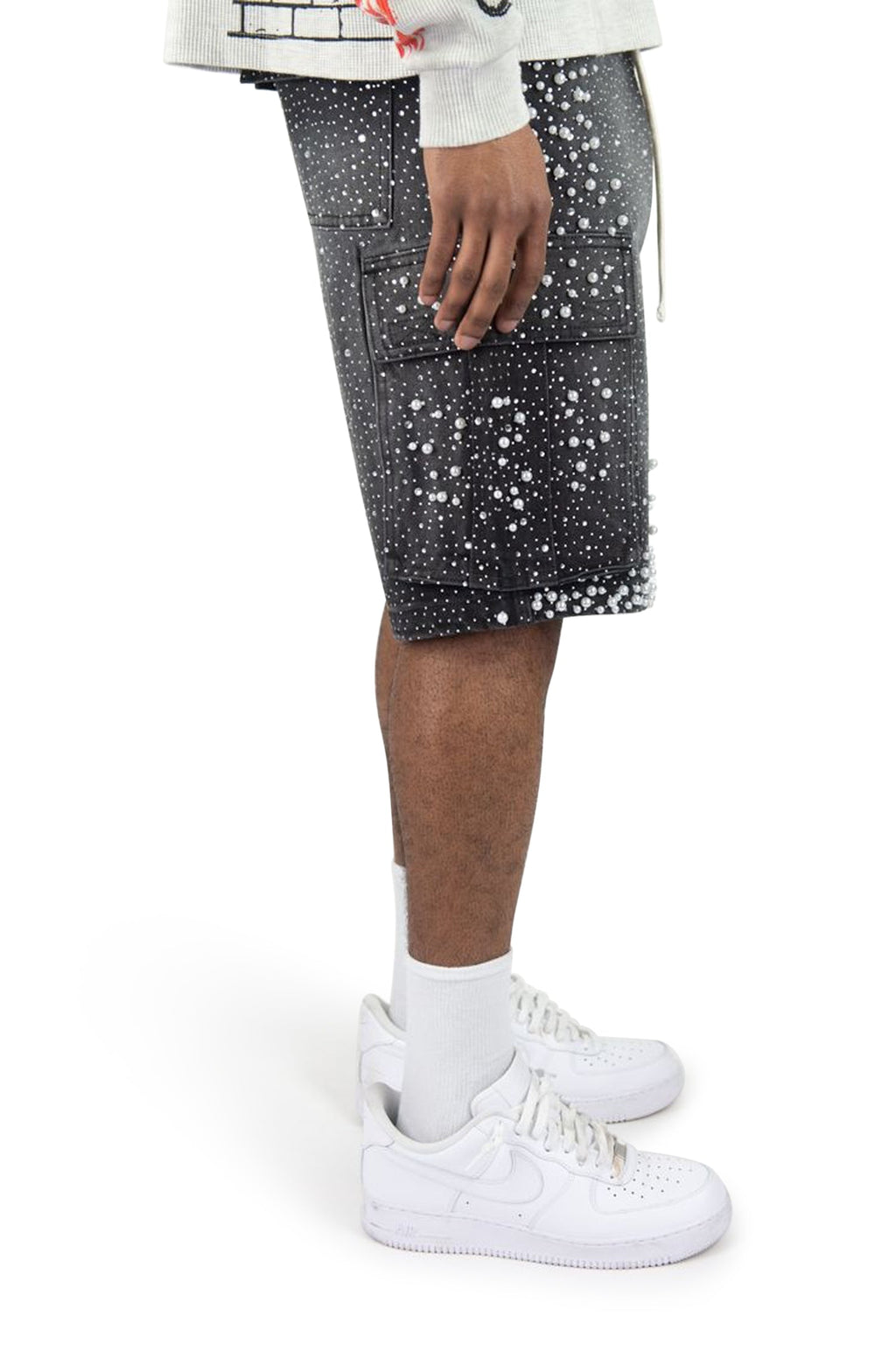 Short en jean Rebel Denim Frosty Denim – Noir sable