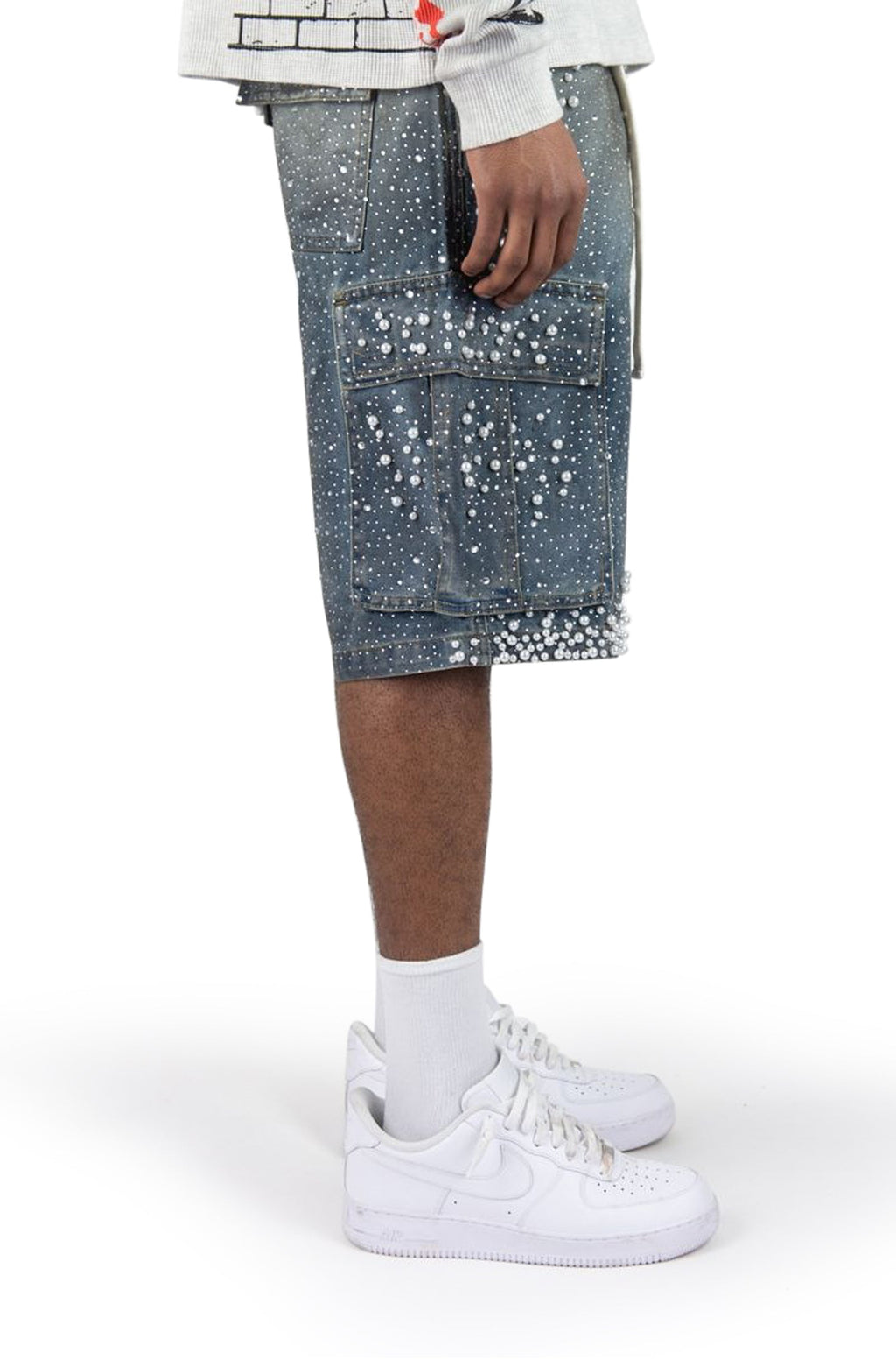 Short en jean Rebel Denim Frosty Denim – Noir sable