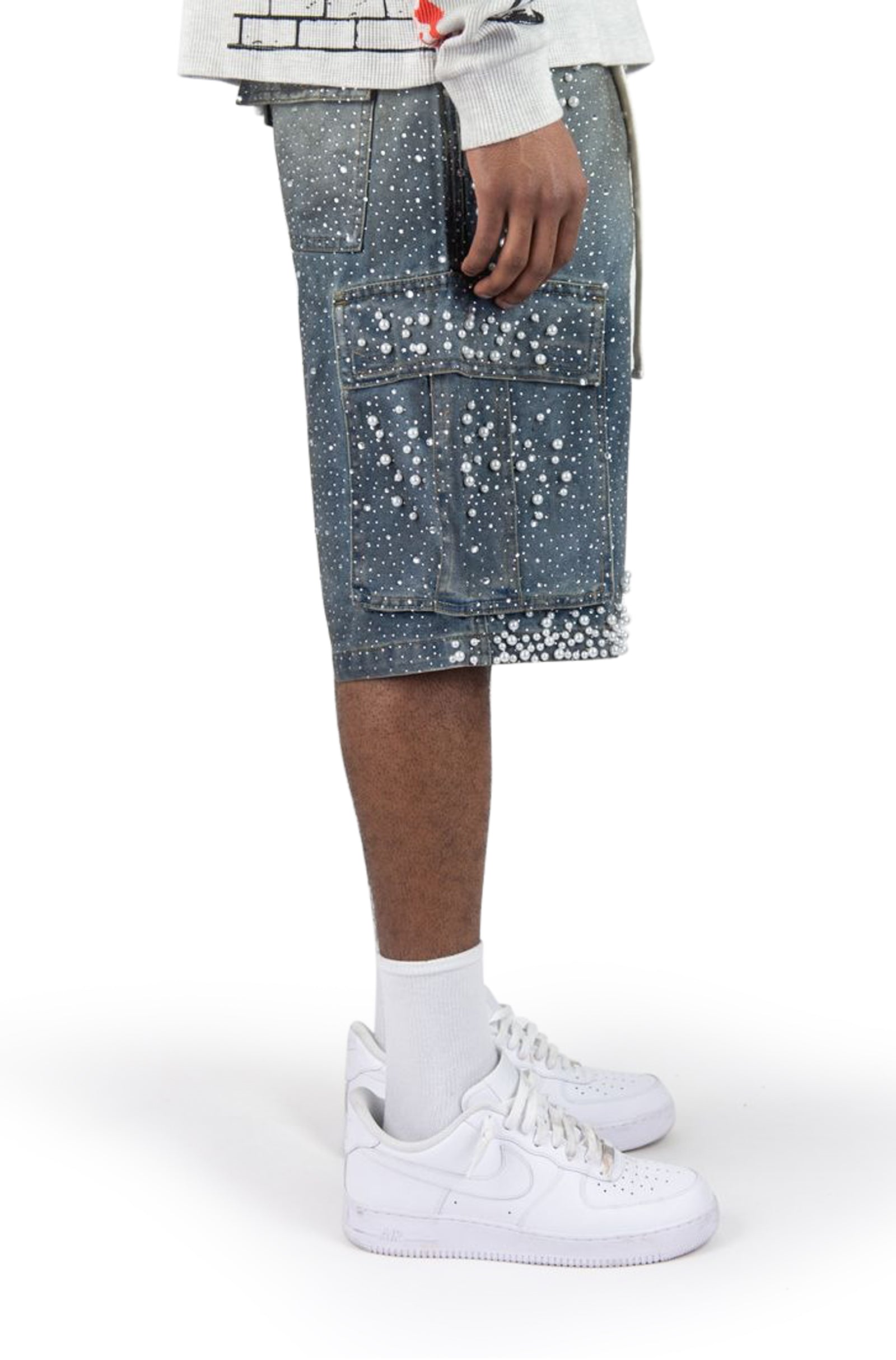 Short en jean Rebel Denim Frosty Denim – Noir sable