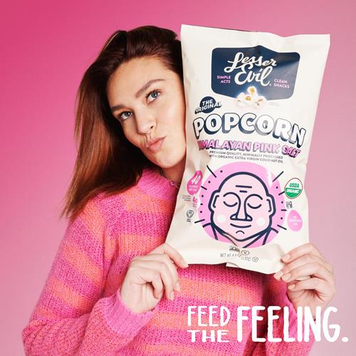 Popcorn Lesserevil, sel rose de l'Himalaya, 130 g