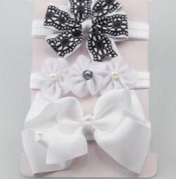 Bandeau Élastique Bébé Fait Main Rétro Vintage Nœud Papillon Fleur Accessoire Cheveux Nourrisson Tout-Petit Pour Bébé
