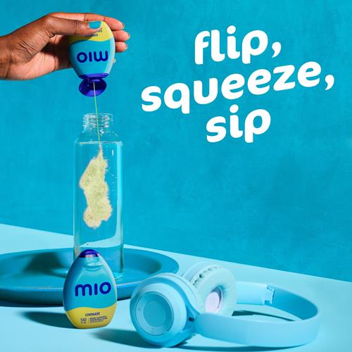 Mio Rehausseur d'eau liquide saveur Limonade avec autres arômes naturels, bouteille de 48 ml