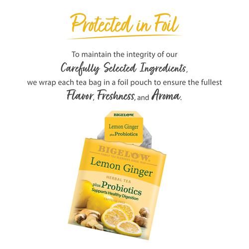 Bigelow Tea, Tisane Citron Gingembre (Sans caféine), 18 sachets