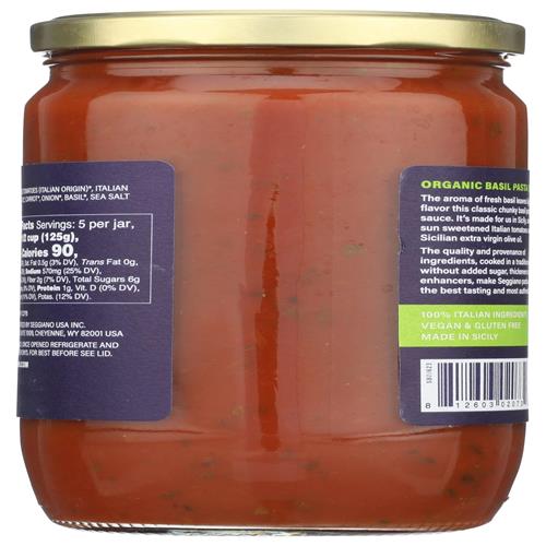 Sauce Pâtes Bio Basilico Seggiano, 680 g