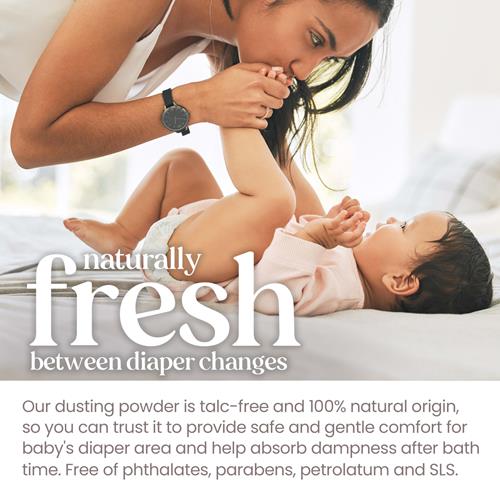 Poudre pour bébé Burts Bees, sans talc et hypoallergénique pour un confort sûr et doux, 100 % d'origine naturelle, testée par des pédiatres, 212 g