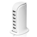 Station de recharge USB 6 ports 40 watts pour smartphones et tablettes