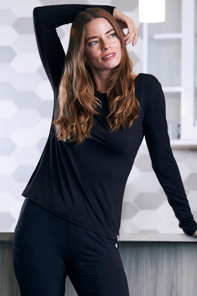 T-shirt à manches longues en bambou pour femme