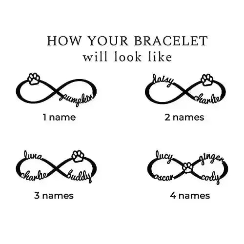 Bracelet personnalisé avec le nom de l'animal, Bracelet commémoratif pour animal de compagnie, Bracelet pour maman de chien ou de chat