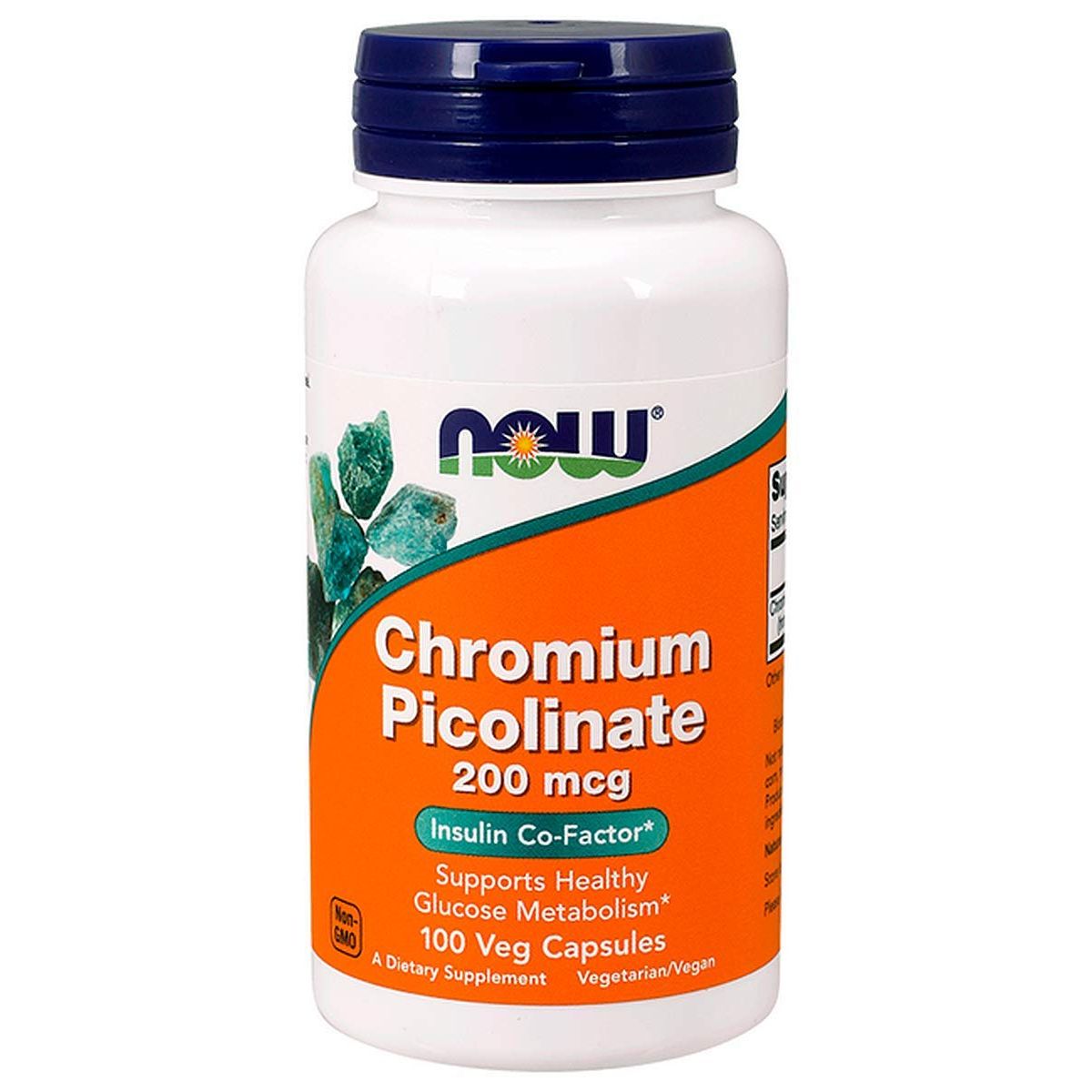 Now Foods Picolinate de Chrome 200 µg 100 gélules végétales - 1420 - Lot de 2